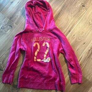 Hollister Co. Women's Pink and Red Hoodie